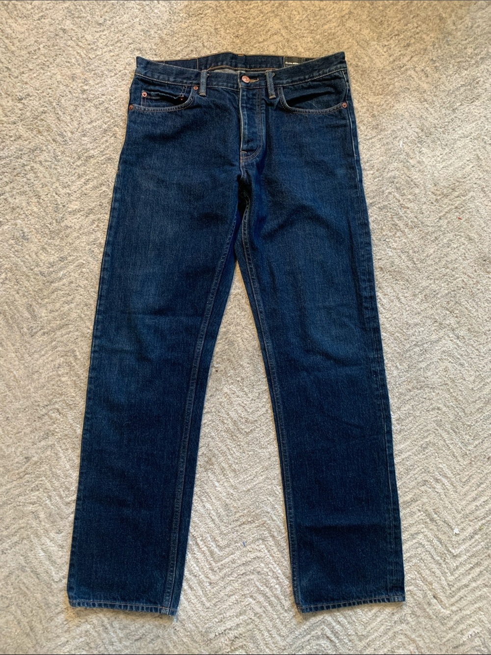 Club Monaco Men's Dark Indigo Straight-Leg Jeans